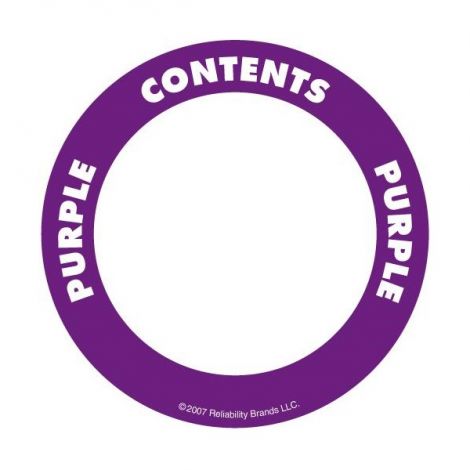 OilSafe - Contents Label - 2" Circle - Water Resistant - purple