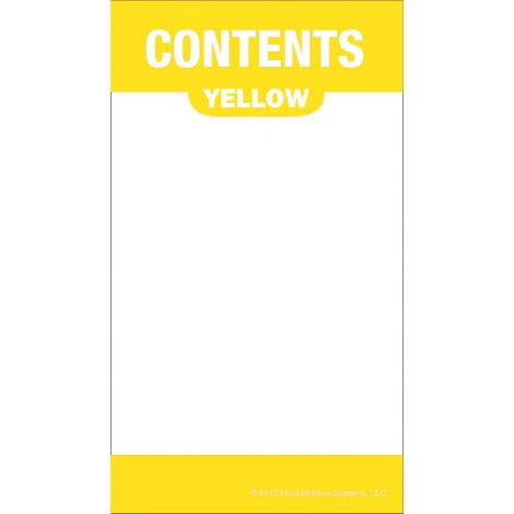 Content Label - Adhesive  - 2" x 3.5" - OilSafe - yellow
