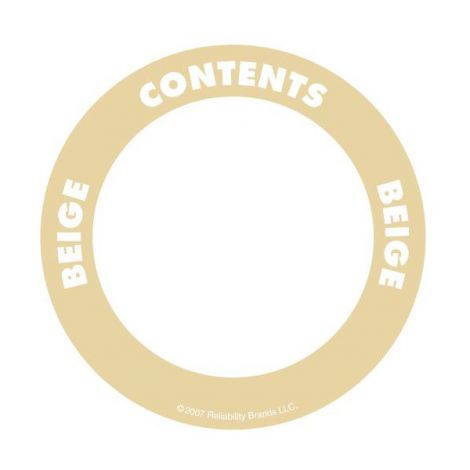 OilSafe - Contents Label - 2" Circle - Adhesive, beige