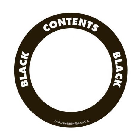 OilSafe - Contents Label - 2" Circle - Adhesive - black