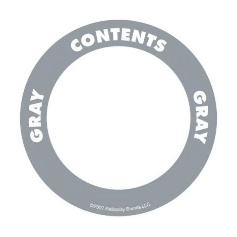 OilSafe - Contents Label - 2" Circle - Adhesive - gray