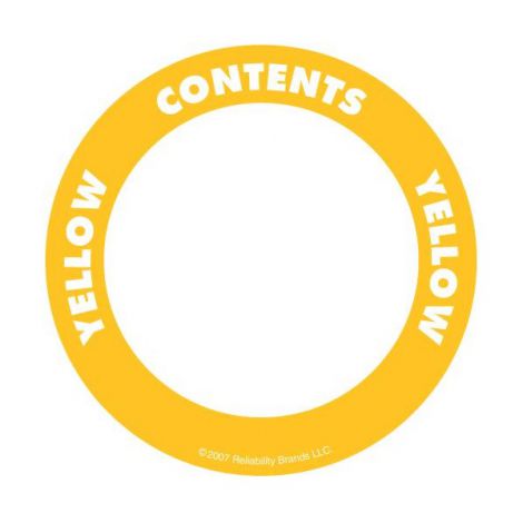 OilSafe - Contents Label - 2" Circle - Adhesive - yellow