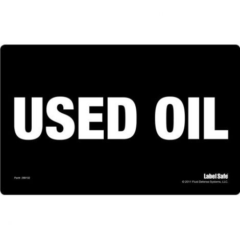 OilSafe Label - Used Oil - Generic - Adhesive - 5" x 8"