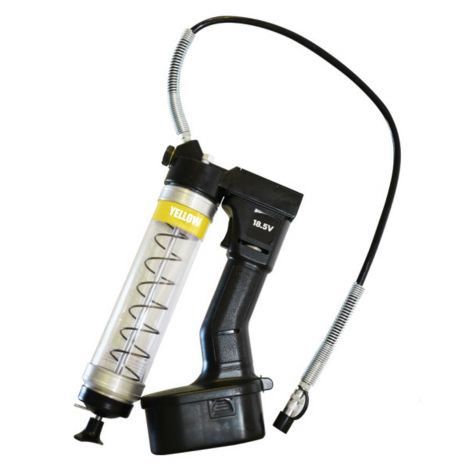 Battery Operated Grease Gun - Clear - Yellow