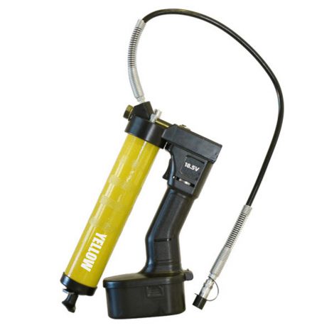 Battery Operated Grease Gun - Steel - Yellow