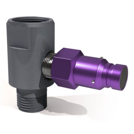 Gearbox Adapter - Purple Male & Female disconnects 1"fit