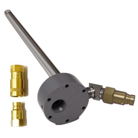 Hydraulic Reservoir Adapter - Beige Male & Female disconnects