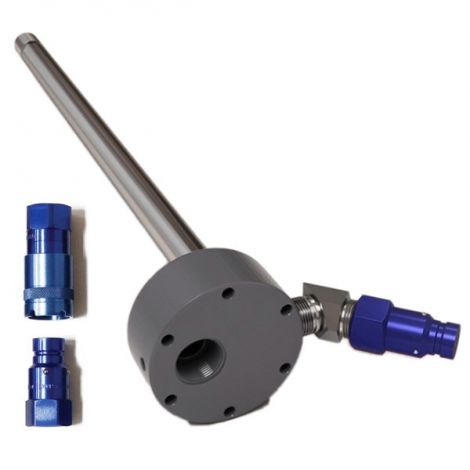 Hydraulic Reservoir Adapter - Blue Male & Female disconnects
