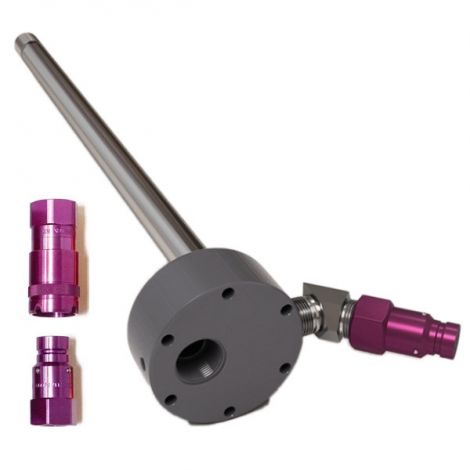 Hydraulic Reservoir Adapter - Purple Male & Female disconnects