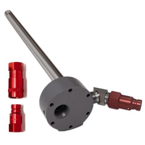 Hydraulic Reservoir Adapter - Red Male & Female disconnect