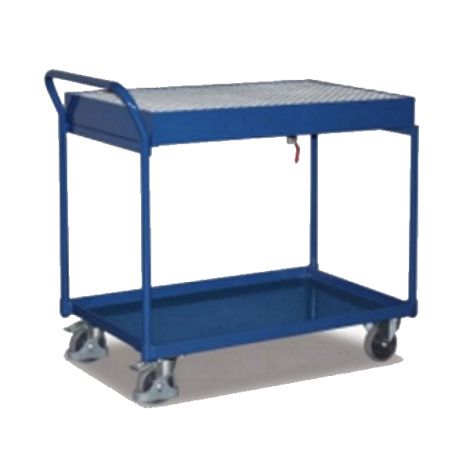 LubeCart 2 shelves, top spill tray w. grid and drain 40L.

This heavy duty general purpose utility cart is ideal for transporting all lube equipment around the plant, specifically OilSafe cans and grease guns. 