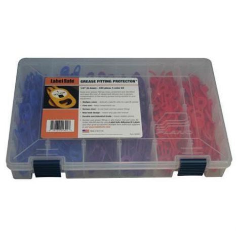 Grease Fitting Protector Kit - 1/4" (6.4mm) 3 Colours - 240 pcs OilSafe