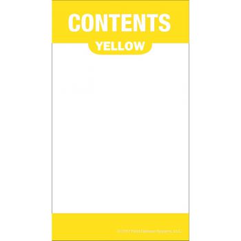 Content Label - Water Resistant - 2" x 3.5"- OilSafe - yellow