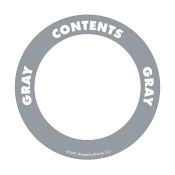 OilSafe - Contents Label - 2" Circle - Water Resistant - gray