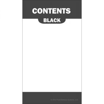 Content Label - Adhesive  - 2" x 3.5" - OilSafe - black