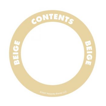 OilSafe - Contents Label - 2" Circle - Adhesive, beige