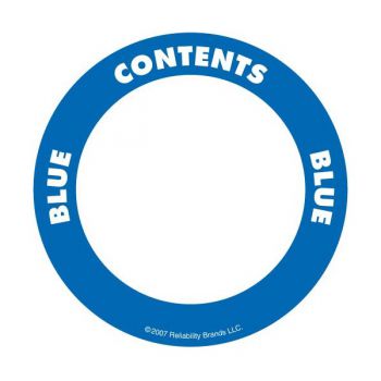 OilSafe - Contents Label - 2" Circle - Adhesive - blue