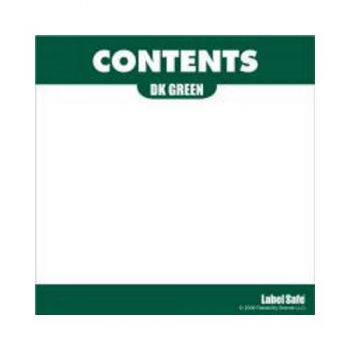Content label adhesive OilSafe dark green