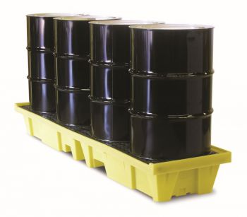 Spill pallet - 4 drums - Low Profile - In Line OilSafe