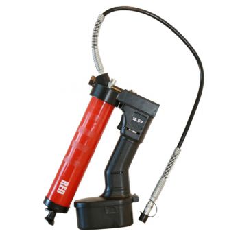 Battery Operated Grease Gun - Steel - Red