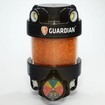 Air Sentry Guardian G5S1NGC 1" NPT Desiccant Breather with Isolation Check Valve and Gauge. The Guardian™ is a revolutionary design, incorporating 4 check valves in the top cap and 4 in the base, open at 0.1 PSI. 