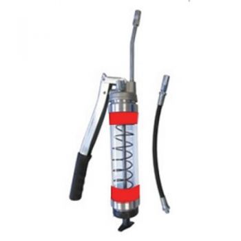 Lever Grease Gun - Heavy Duty - Clear - OilSafe - red