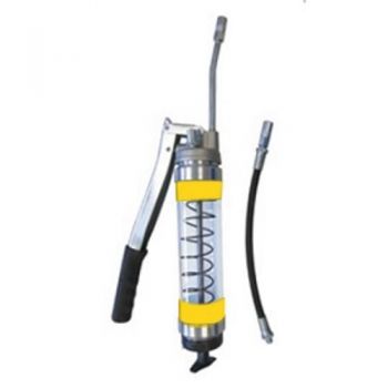 Lever Grease Gun - Heavy Duty - Clear - OilSafe - yellow